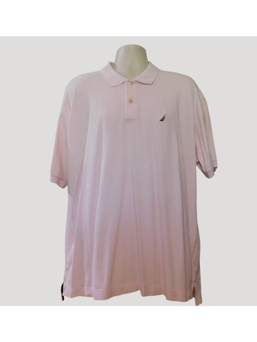 Nautica Polo Shirt Mens XXL Pink Embroidered Logo 100% Cotton Casual Attire
